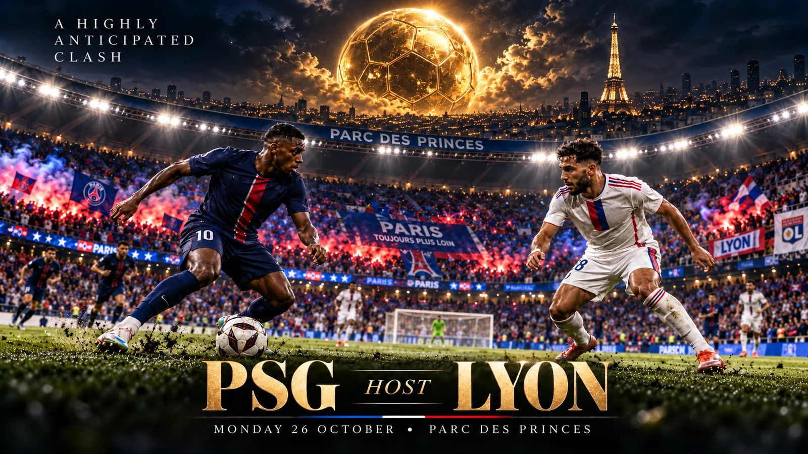PSG reçoit Lyon lundi 26 octobre pour un choc attendu au Parc des Princes